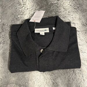 Lacoste Black Polo Shirt Premium Knit Classic